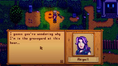 abigail two heart event|stardew valley abigail gift.